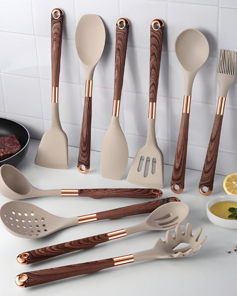 Non-Stick Wooden Kitchen Utensil Set