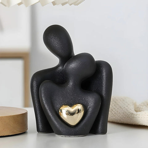 Abstract Couple Figurine – Modern Resin Sculpture for Home Decor