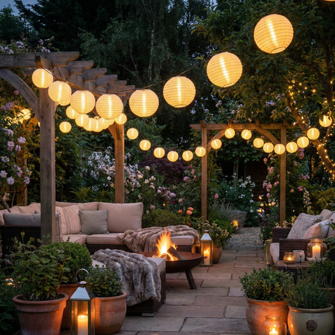 Art Deco Solar Fairy Lights – Waterproof LED String Lights for Patio, Garden & Party