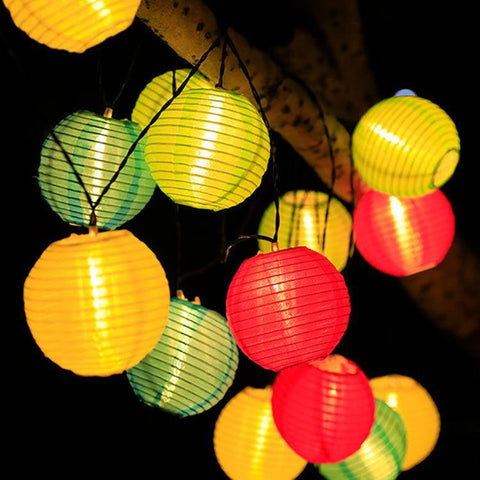 Art Deco Solar Fairy Lights – Waterproof LED String Lights for Patio, Garden & Party