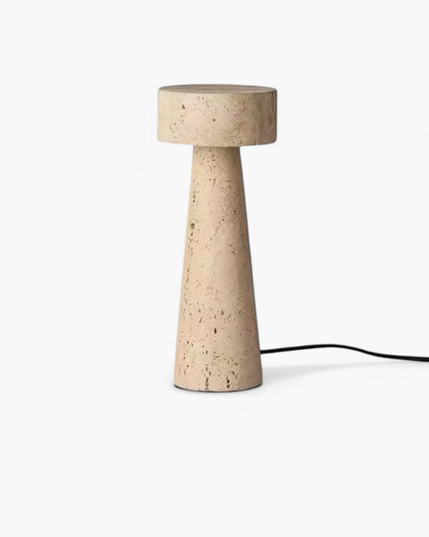 Travertine Table Lamp – Timeless Elegance in Compact Form