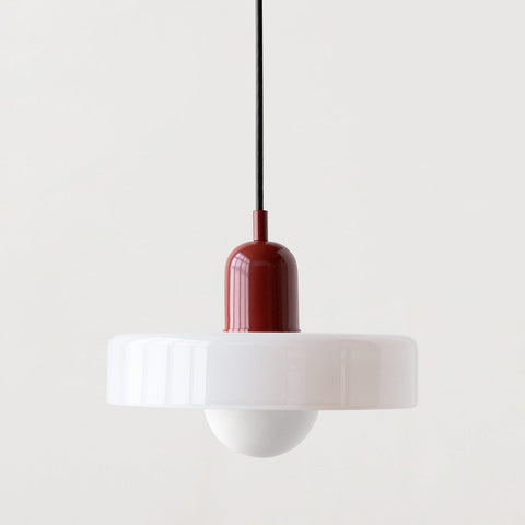 Bauhaus Stained Glass Pendant Light – Vintage Hanging Lamp