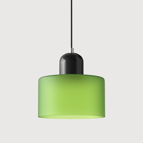 Bauhaus Pendant Light – Colorful Glass Shade, Adjustable Height