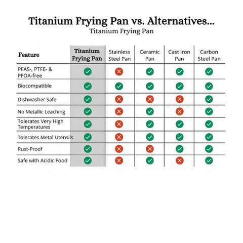 Titanium Frying Pan – Professional 5 Layer Cooking Pan