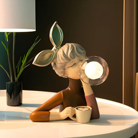 Decorative Girl Table Lamp – Bubble Bedside Night Light