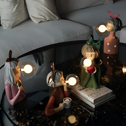 Decorative Girl Table Lamp – Bubble Bedside Night Light