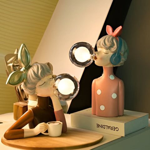 Decorative Girl Table Lamp – Bubble Bedside Night Light