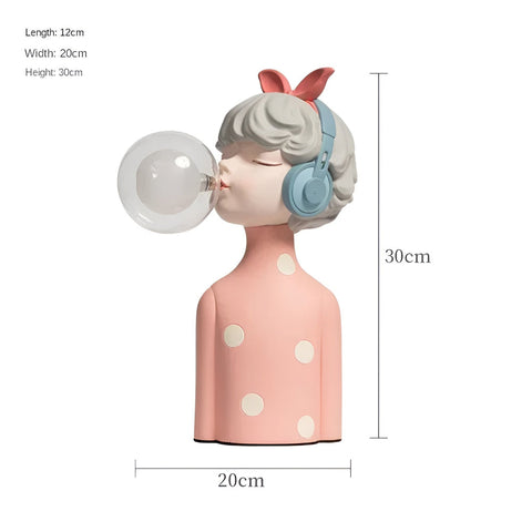 Decorative Girl Table Lamp – Bubble Bedside Night Light