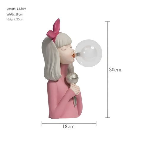 Decorative Girl Table Lamp – Bubble Bedside Night Light