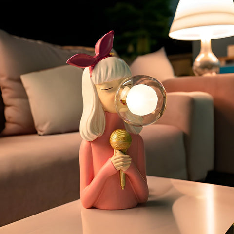Decorative Girl Table Lamp – Bubble Bedside Night Light