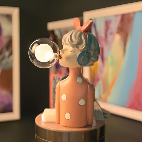 Decorative Girl Table Lamp – Bubble Bedside Night Light