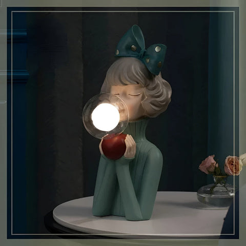 Decorative Girl Table Lamp – Bubble Bedside Night Light