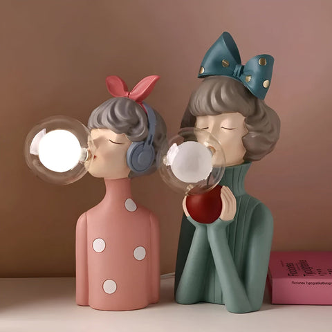 Decorative Girl Table Lamp – Bubble Bedside Night Light