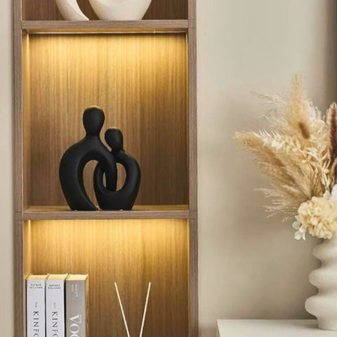 Abstract Couple Ceramic Sculpture – Modern Symbolic Home Decor