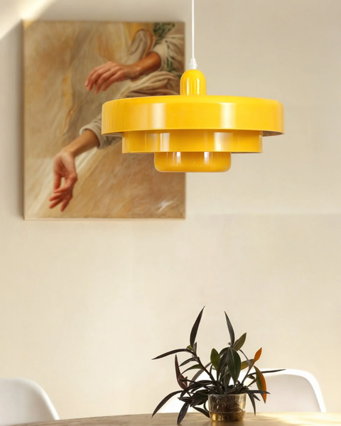 Cascadia Pendant Light – Retro Orange Style with a Modern Statement Twist
