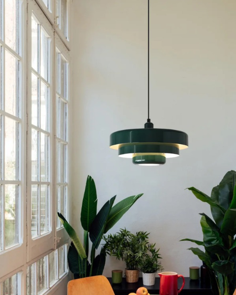 Cascadia Pendant Light – Retro Orange Style with a Modern Statement Twist