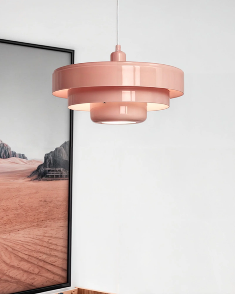 Cascadia Pendant Light – Retro Orange Style with a Modern Statement Twist