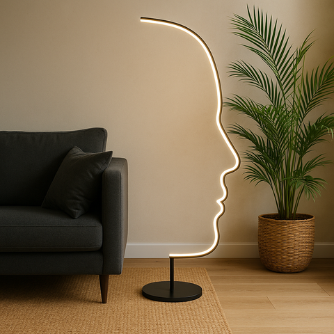 Face Floor Lamp – Artistic Sculptural Standing Light