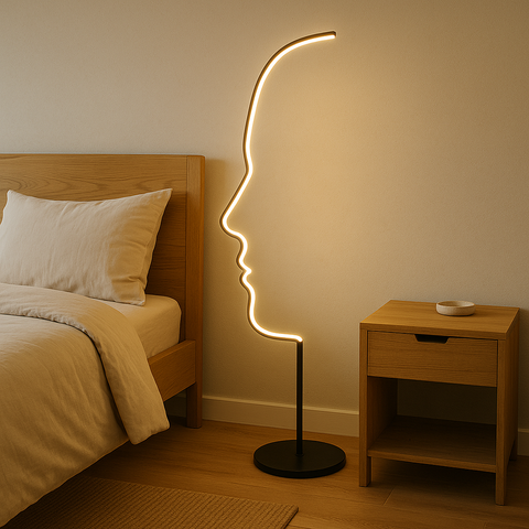 Face Floor Lamp – Artistic Sculptural Standing Light