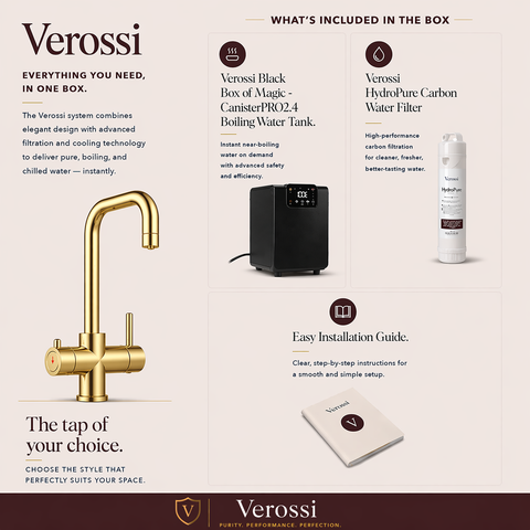 3-in-1 Instant Boiling Tap | Brushed Gold Finish