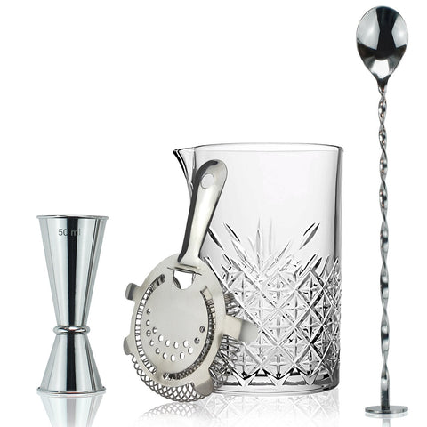 4 Piece Cocktail Mixing Glass Set