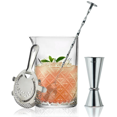 4 Piece Cocktail Mixing Glass Set