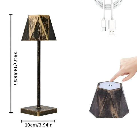 Portable Rechargeable Table Lamp – Dimmable Vintage LED Light