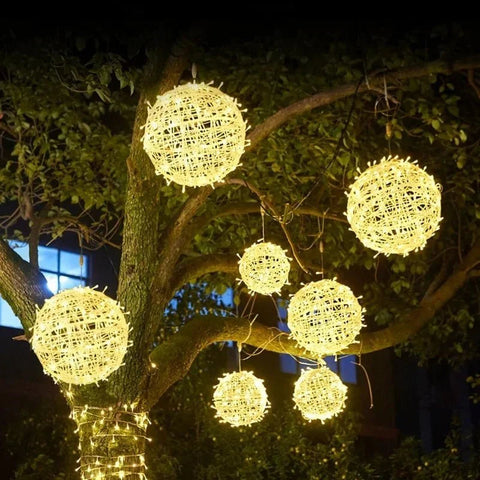 Outdoor LED Garden Ball Lights | Hanging Spheres