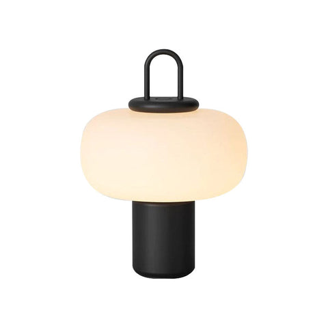 Glass Bedside Table Lamp – Soft Diffused LED Light