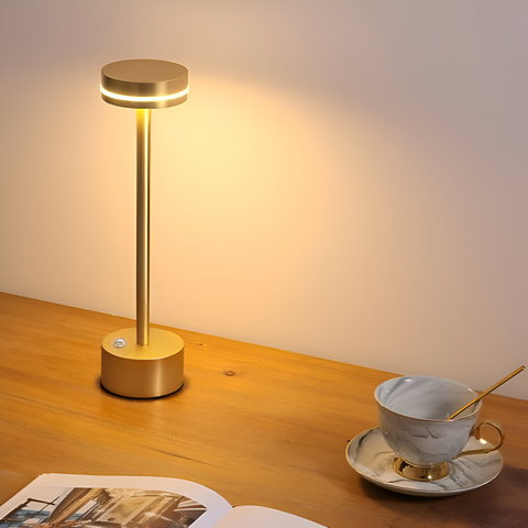 Mantle Touch Lamp – Portable Rechargeable Table Light with Dimmable LED