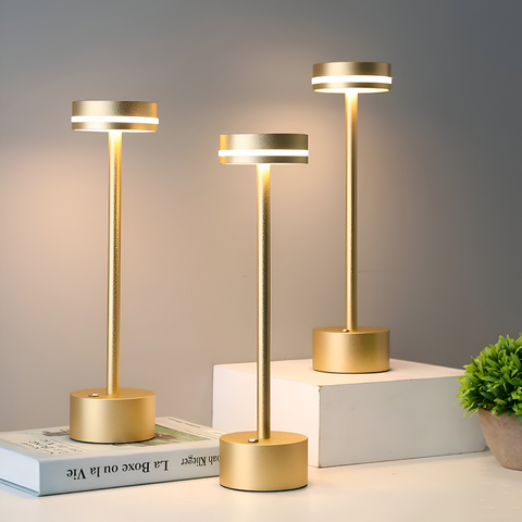 Mantle Touch Lamp – Portable Rechargeable Table Light with Dimmable LED