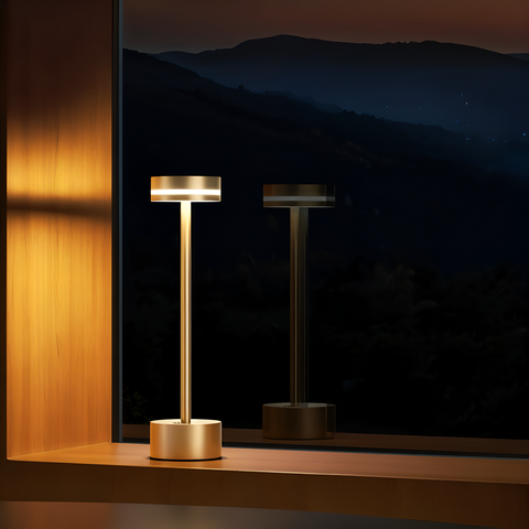 Mantle Touch Lamp – Portable Rechargeable Table Light with Dimmable LED