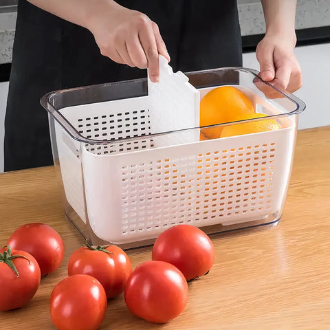Multifunctional Large Capacity Fridge Storage Basket