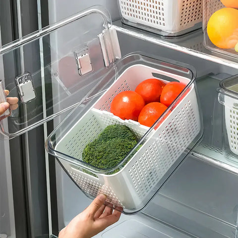 Multifunctional Large Capacity Fridge Storage Basket