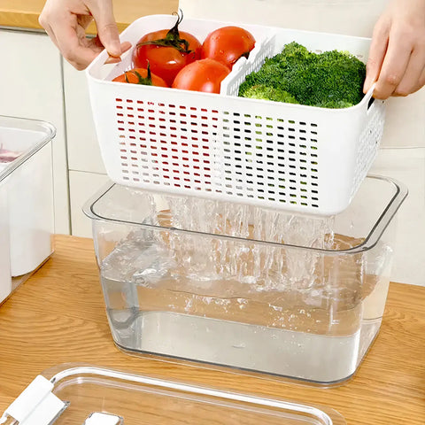 Multifunctional Large Capacity Fridge Storage Basket