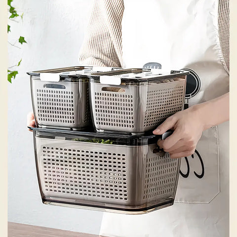 Multifunctional Large Capacity Fridge Storage Basket
