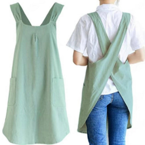 Nari Cross-Back Apron Dress
