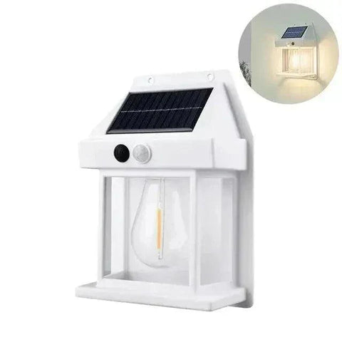 Vintage Solar Wall Lantern – Motion Sensor LED Outdoor Light