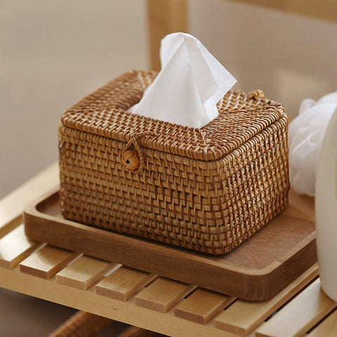 Handmade Rattan Tissue Box with Timeless Elegance