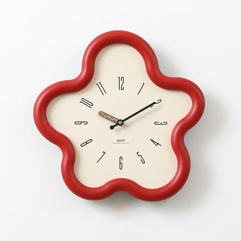 3D Floral Wall Clock – Silent Pendulum, Bedroom Decor