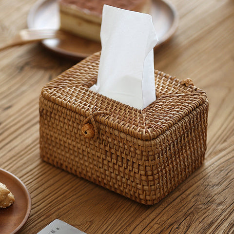 Handmade Rattan Tissue Box with Timeless Elegance