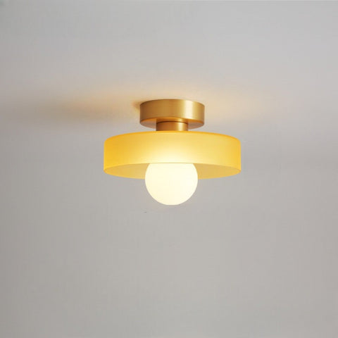 French Bauhaus Ceiling Light – Retro Geometric Flush Mount Lamp