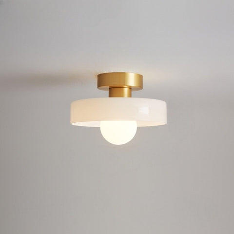 French Bauhaus Ceiling Light – Retro Geometric Flush Mount Lamp
