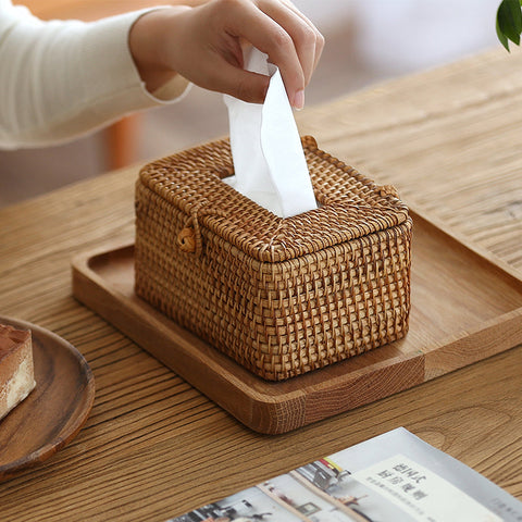 Handmade Rattan Tissue Box with Timeless Elegance
