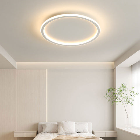Scandinavian Round Flush Mount Ceiling Light – Modern Living Room Lamp