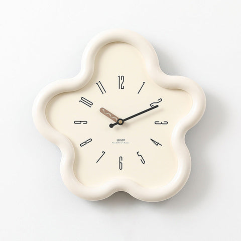 3D Floral Wall Clock – Silent Pendulum, Bedroom Decor