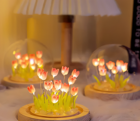 ArtifiTulip LED Table Lamp – DIY Flower Night Light with Tulip Design