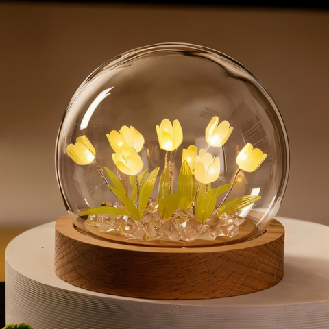 ArtifiTulip LED Table Lamp – DIY Flower Night Light with Tulip Design