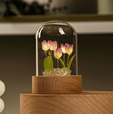 ArtifiTulip LED Table Lamp – DIY Flower Night Light with Tulip Design