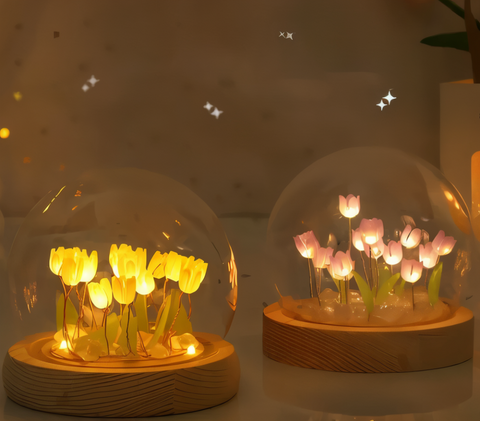 ArtifiTulip LED Table Lamp – DIY Flower Night Light with Tulip Design